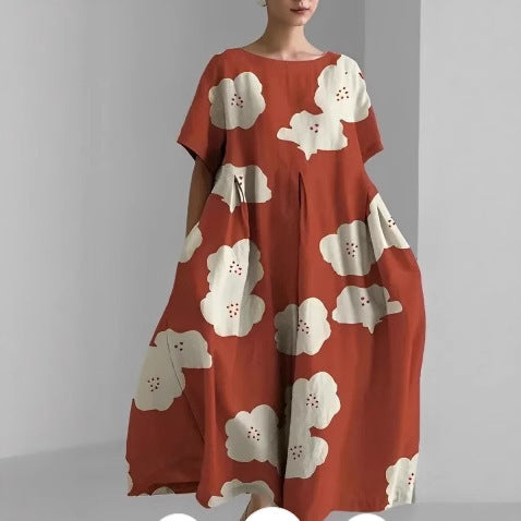 Women's Round Neck Fashion Short Sleeve Dress