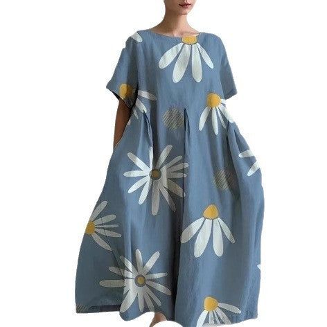 Women's Round Neck Fashion Short Sleeve Dress