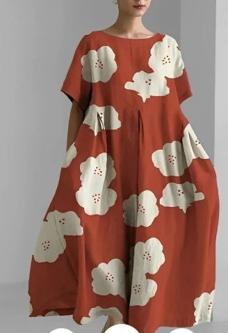 Women's Round Neck Fashion Short Sleeve Dress