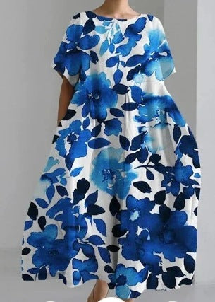 Women's Round Neck Fashion Short Sleeve Dress